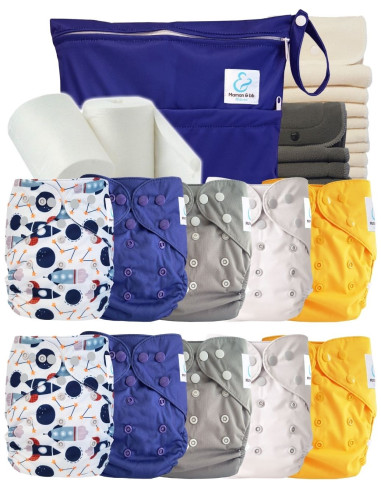 comment régler une couche lavable évolutive à la taille de bébé