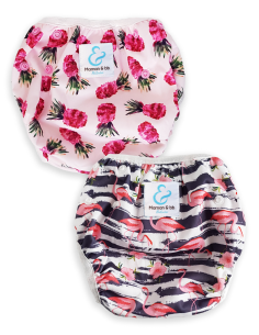 Set of 2 bath layers 2/3 years - Pineapple Flamingo