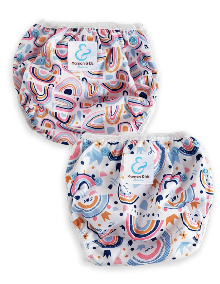 Set of 2 Bath Layers 2/3 years - Rainbow Joy