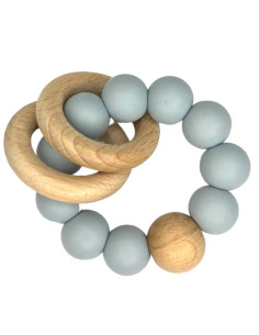 Light blue teething rattle