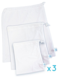 3 Certified Washing Nets OEKO TEX®