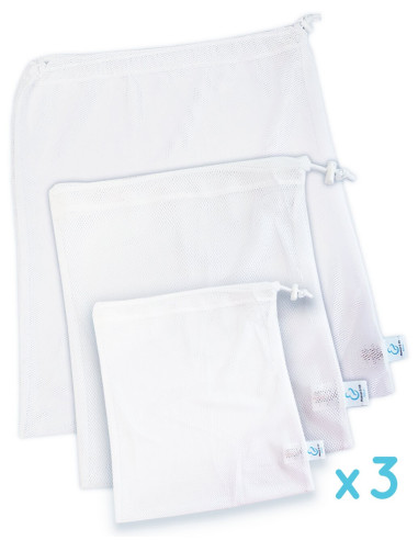 3 Certified Washing Nets OEKO TEX®