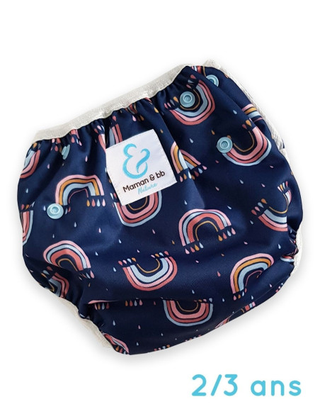 Couche maillot de bain lavable et réutilisable pour bébé