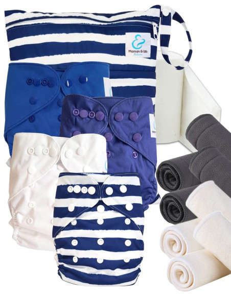 Start and Go TE2 washable layer launch kit with bamboo inserts