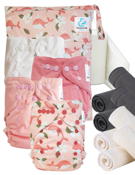 Kit de lancement couches lavables Start and Go TE2 Avec inserts en bambou