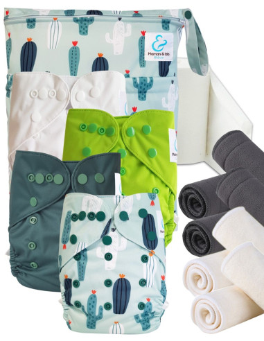 Kit de lancement couches lavables Start and Go TE2 Avec inserts en bambou