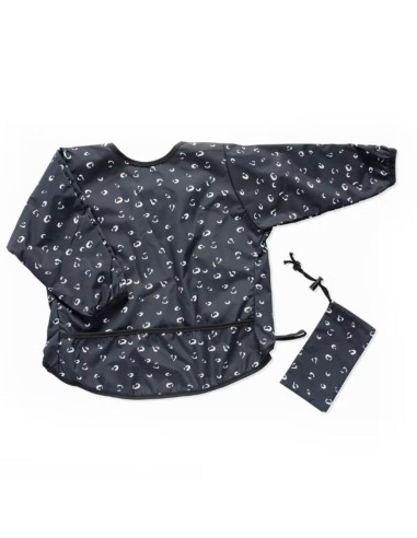 Integral Bib in apron-shaped - Leopard