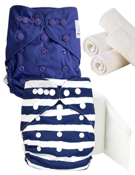 pack découverte , kit de démarrage couches lavables insert et feuillets de protection