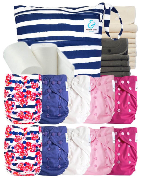 comment régler une couche lavable évolutive à la taille de bébé