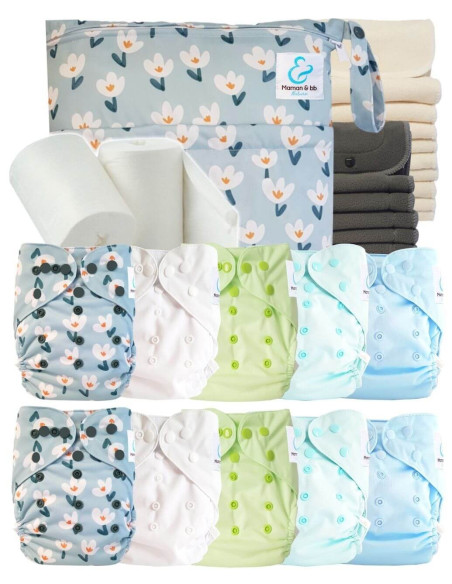 comment régler une couche lavable évolutive à la taille de bébé