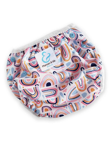 Couche maillot de bain lavable et réutilisable pour bébé