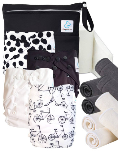 Start and Go TE2 washable layer launch kit with bamboo inserts