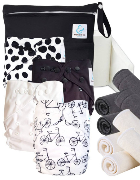 Start and Go TE2 washable layer launch kit with bamboo inserts