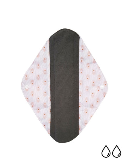 Serviettes hygiéniques lavables en bambou charcoal