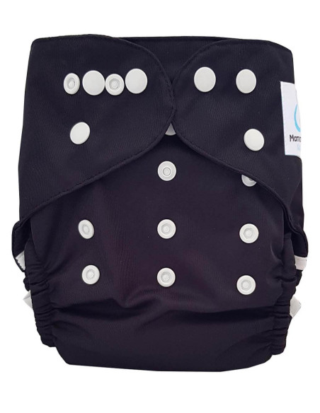 Couche lavable Te2 certifiée OEKO TEX Noir