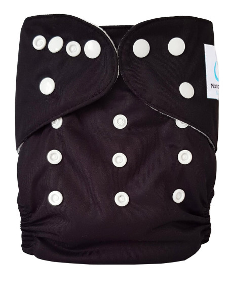 Pocket diapers certified Oeko TeX black