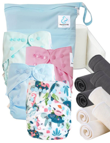 Start and Go Cover diapers launch kit with bamboo inserts