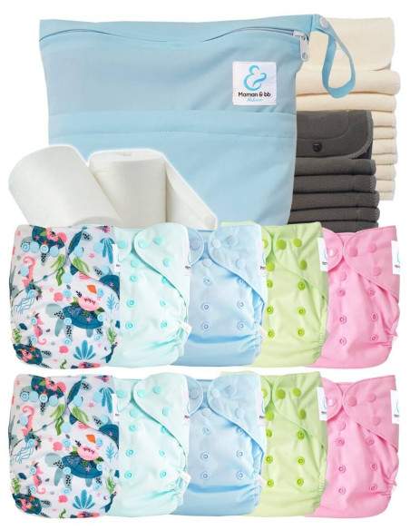 comment régler une couche lavable évolutive à la taille de bébé