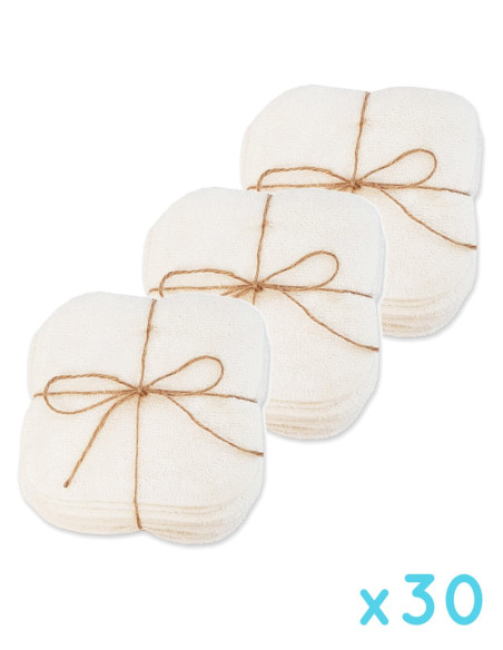 Lingettes lavables écologiques et économiques en éponge 100% coton pas cher