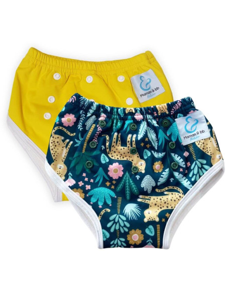 Culotte d'apprentissage à la propreté taille évolutive bambou