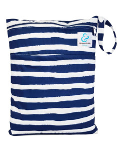 Bolsa impermeable para almacenar y transportar. pañales Patrón de Marinière Lavable