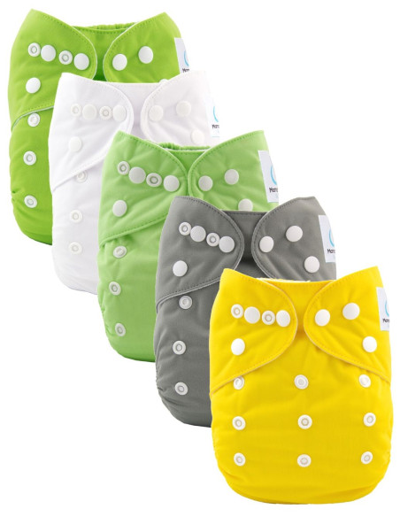 Set of 5 scalable washable layers with their ultra-absorbent inserts