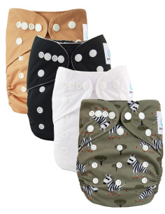Pocket diapers scalable birth to cleanliness