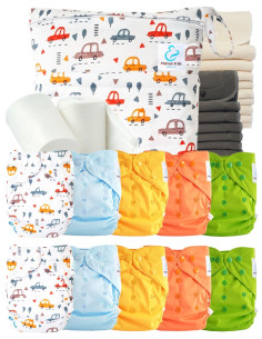 comment régler une couche lavable évolutive à la taille de bébé