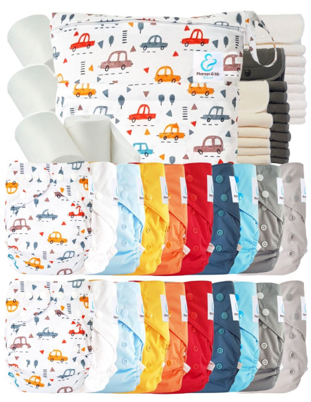 comment régler une couche lavable évolutive à la taille de bébé
