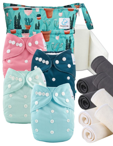 Kit de lanzamiento pañales Inicio lavable y go tE1
