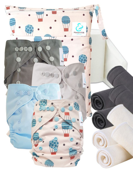 Kit de lancement couches lavables Start and Go TE2 Avec inserts en bambou