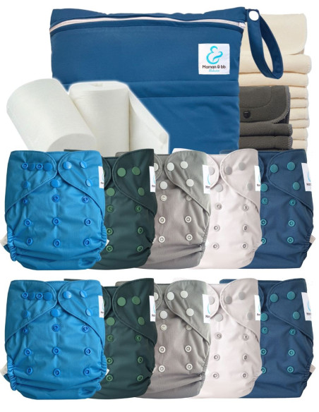 comment régler une couche lavable évolutive à la taille de bébé