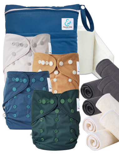 Kit de lancement couches lavables Start and Go TE2 Avec inserts en bambou