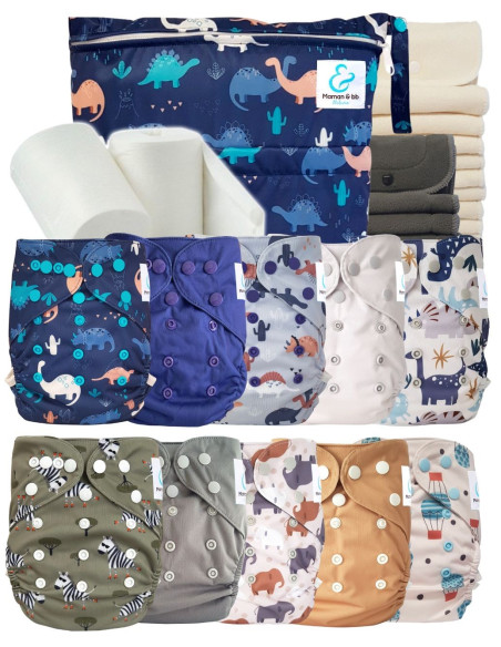 comment régler une couche lavable évolutive à la taille de bébé