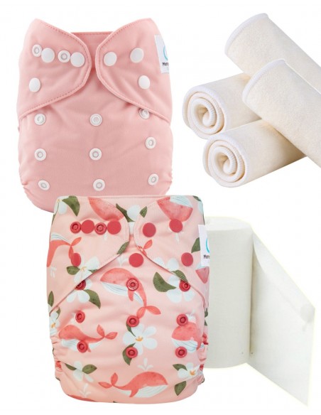 Pack Découverte couches lavables te1 insert et voiles de protection, optez pour le geste zero dechet