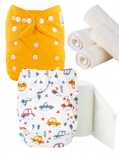 Pack Découverte couches lavables te1 insert et voiles de protection, optez pour le geste zero dechet