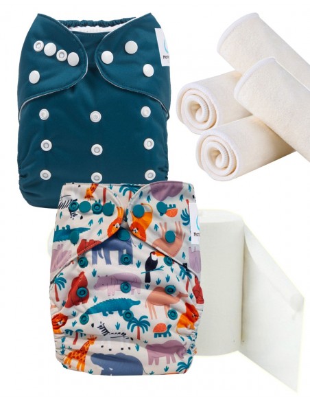 Pack Découverte couches lavables te1 insert et voiles de protection, optez pour le geste zero dechet
