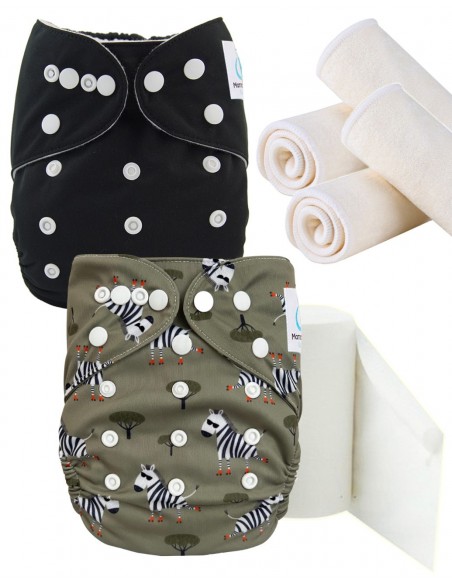 Pack Découverte couches lavables te1 insert et voiles de protection, optez pour le geste zero dechet