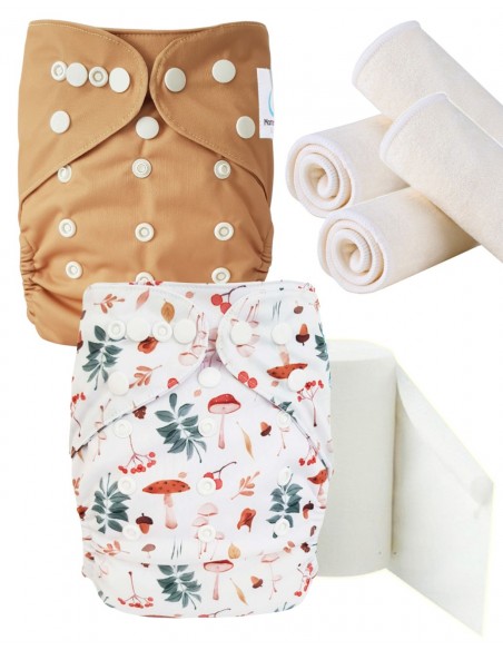 Pack Découverte couches lavables te1 insert et voiles de protection, optez pour le geste zero dechet