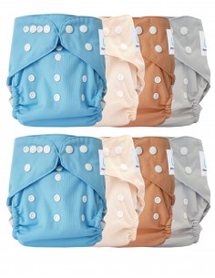 Lot of 8 Cover diapers Certified Oeko TEX and 4 OEKO TEX® cotton inserts