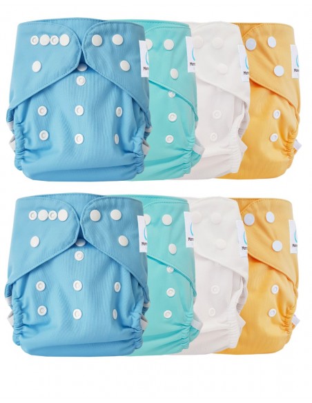 Lote de 8 pañales OEKO TEX TEX TEX y 4 OEKO TEX® Inserciones de algodón