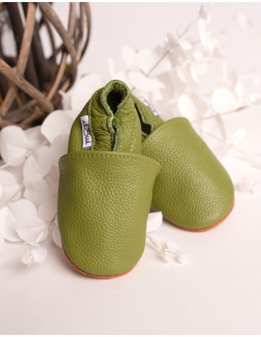 Zapatilla de bebé de cuero suave - jungla