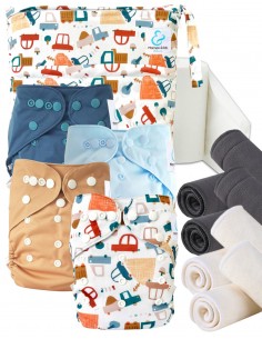 Kit de'essai couches lavables Start and Go TE2 Avec inserts en bambou