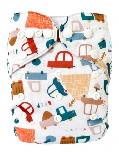 Baby washable layer while patterns small trucks