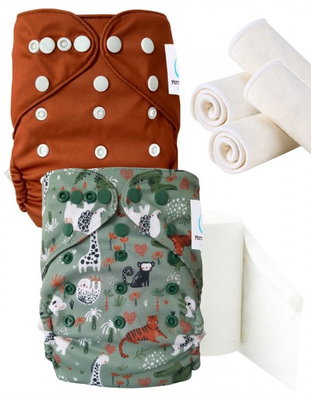 Pack découverte, pack d'essai, kit de démarrage en couches lavables TE2