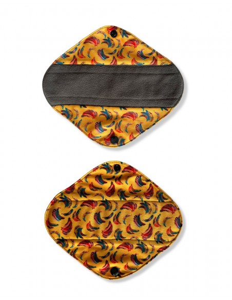 Serviettes hygiéniques lavables en bambou charcoal