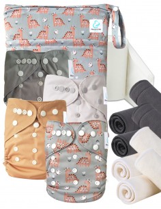 Kit de prueba pañales Inicio lavable y go tE2 con inserciones de bambú