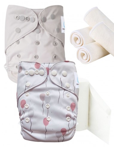 Pack Découverte couches lavables te1 insert et voiles de protection, optez pour le geste zero dechet