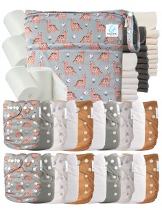 Mega Pack 20 washable layers + inserts + protective sails and waterproof bag