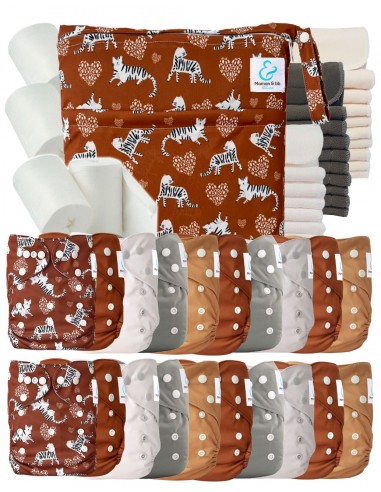 Mega Pack 20 washable layers + inserts + protective sails and waterproof bag